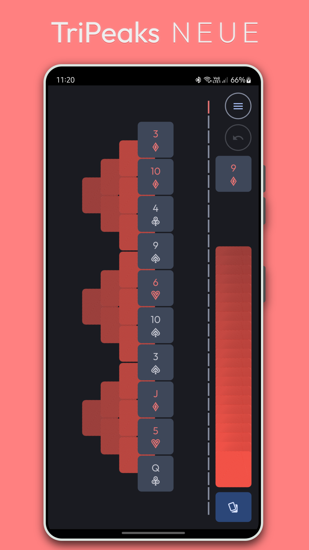 Screenshot of TriPeaks NEUE