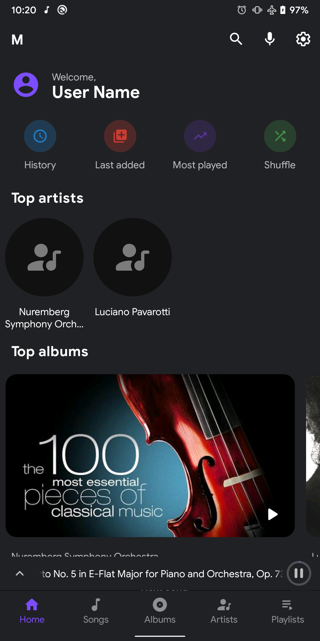 Screenshot of Metro - A music player for Android