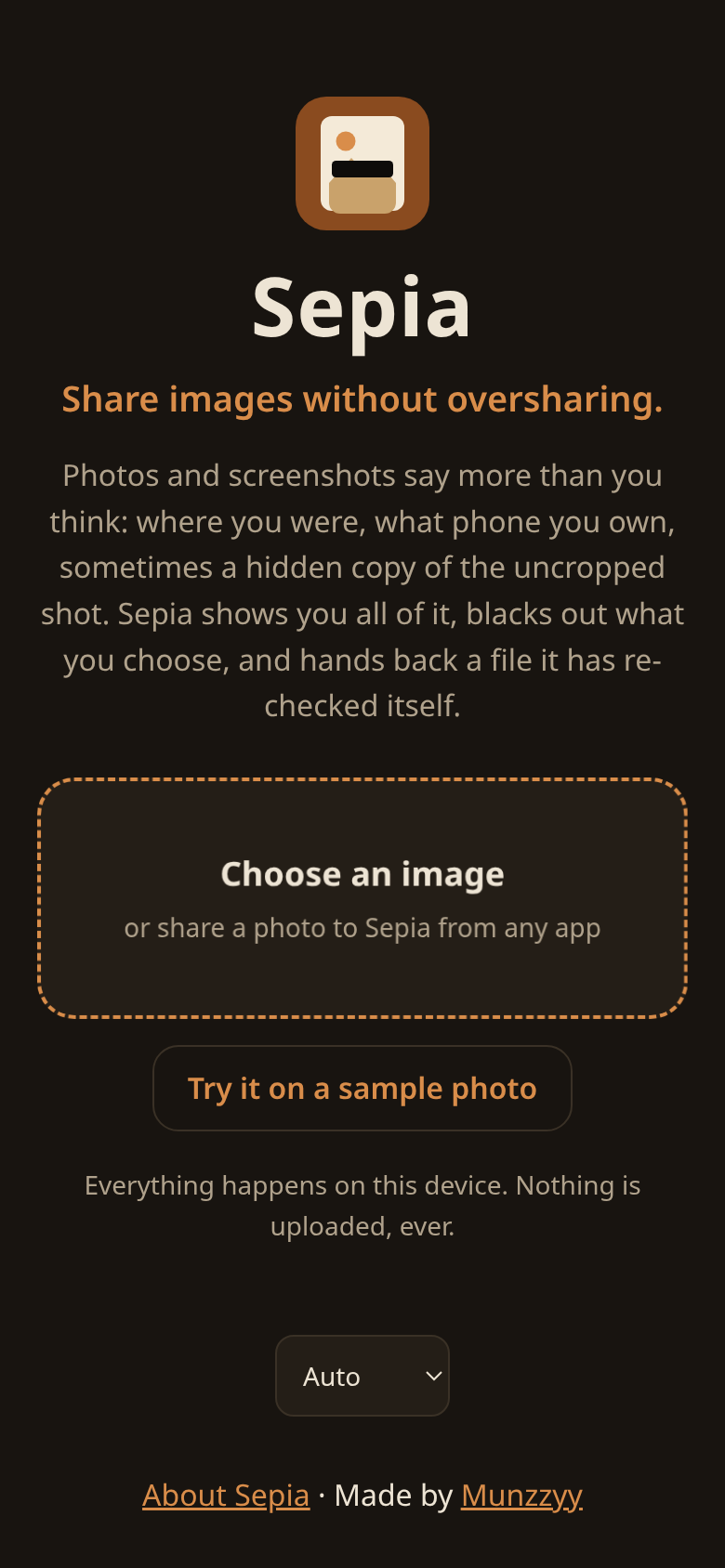 Screenshot of Sepia