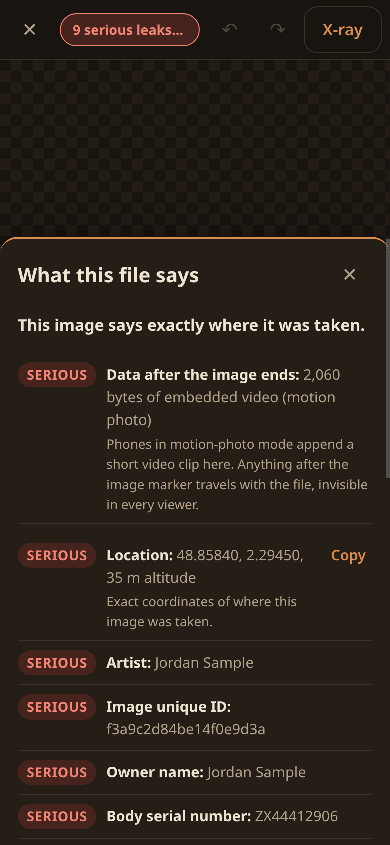 Screenshot of Sepia