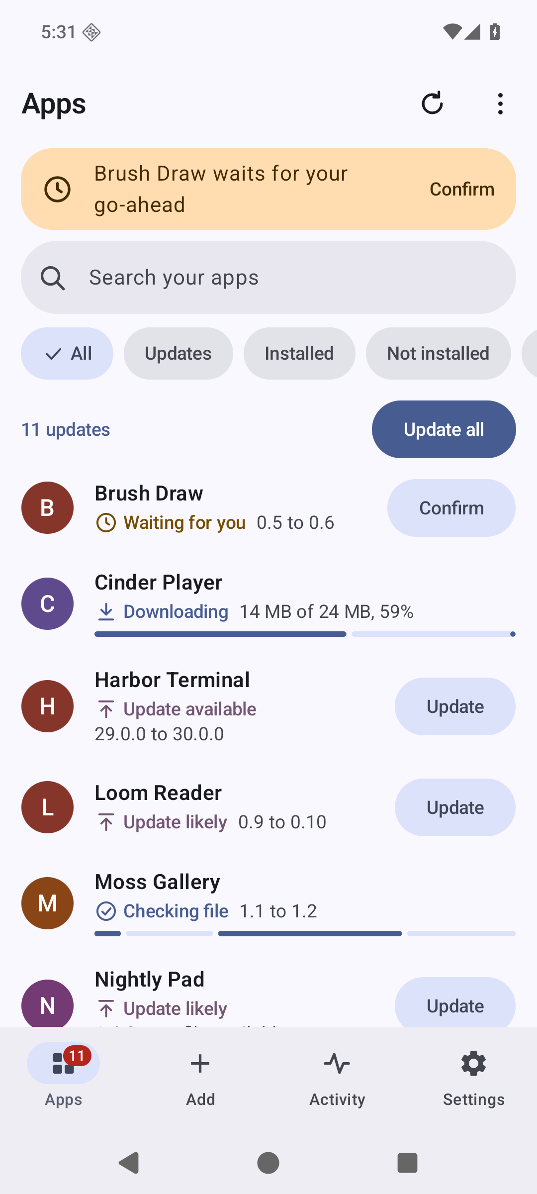 Screenshot of Tern