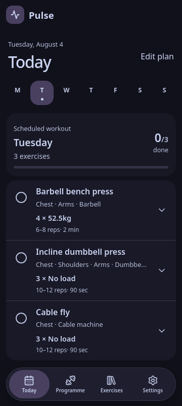 Screenshot of Pulse