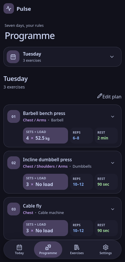 Screenshot of Pulse