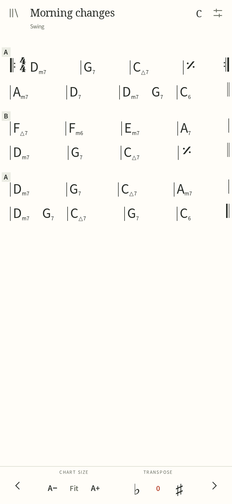 Screenshot of OpenChordBook