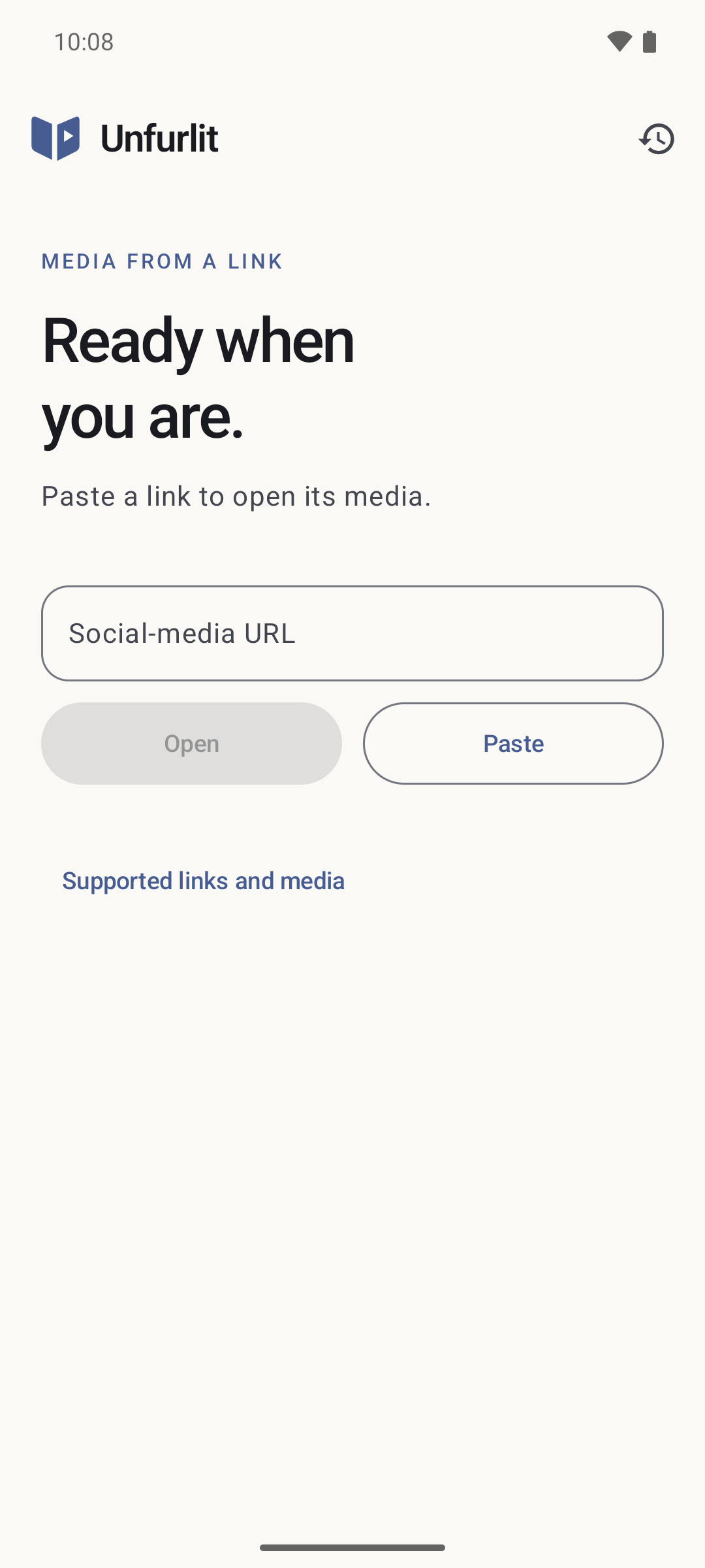 Screenshot of Unfurlit
