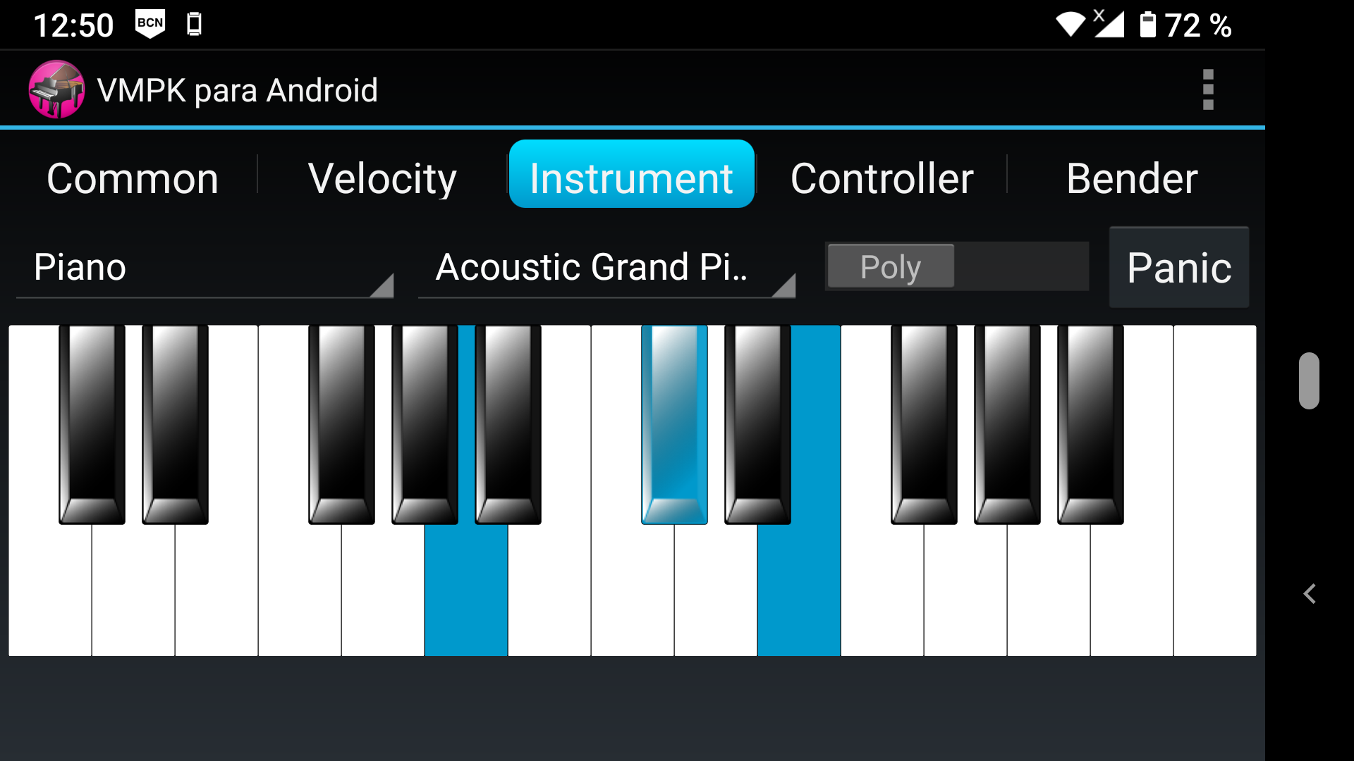 Screenshot of VMPK for Android