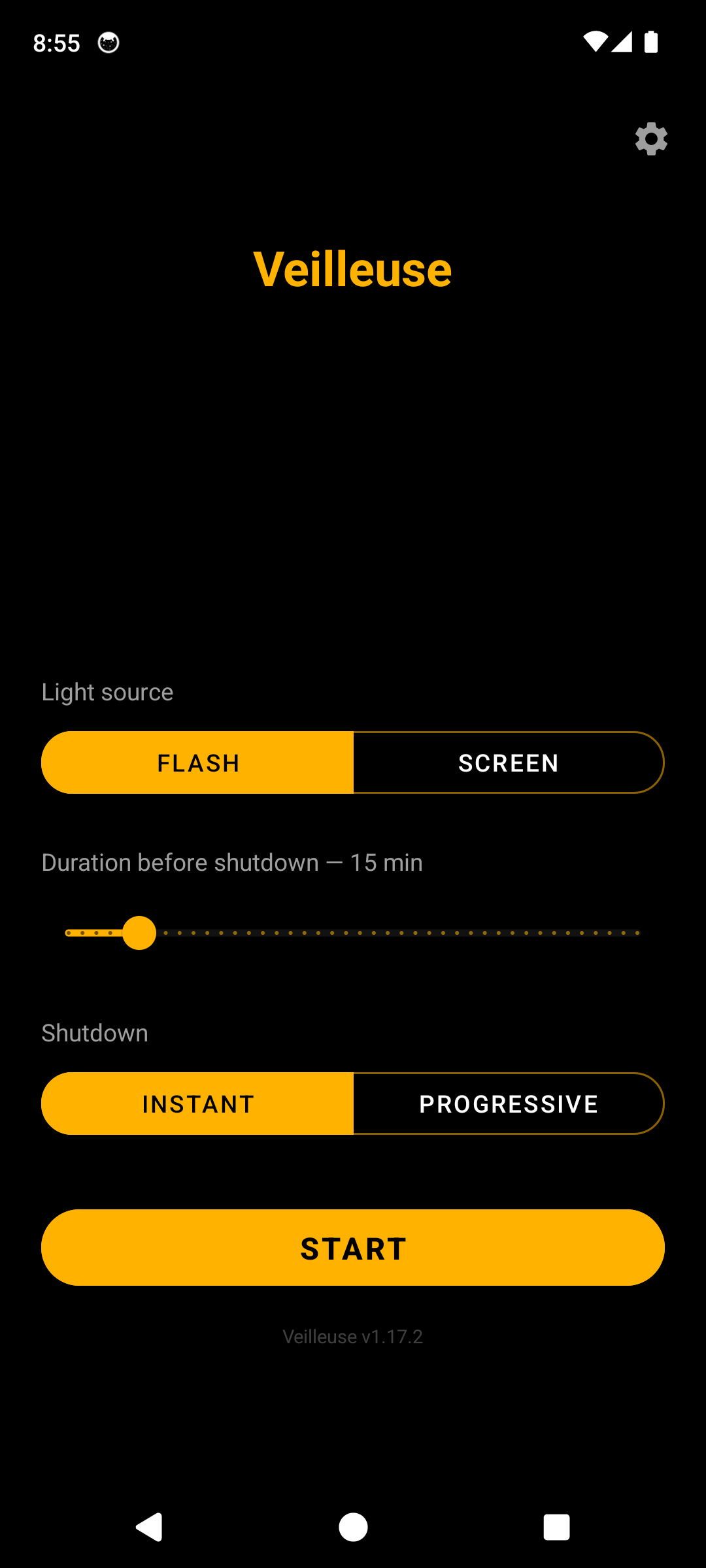 Screenshot of Night Light