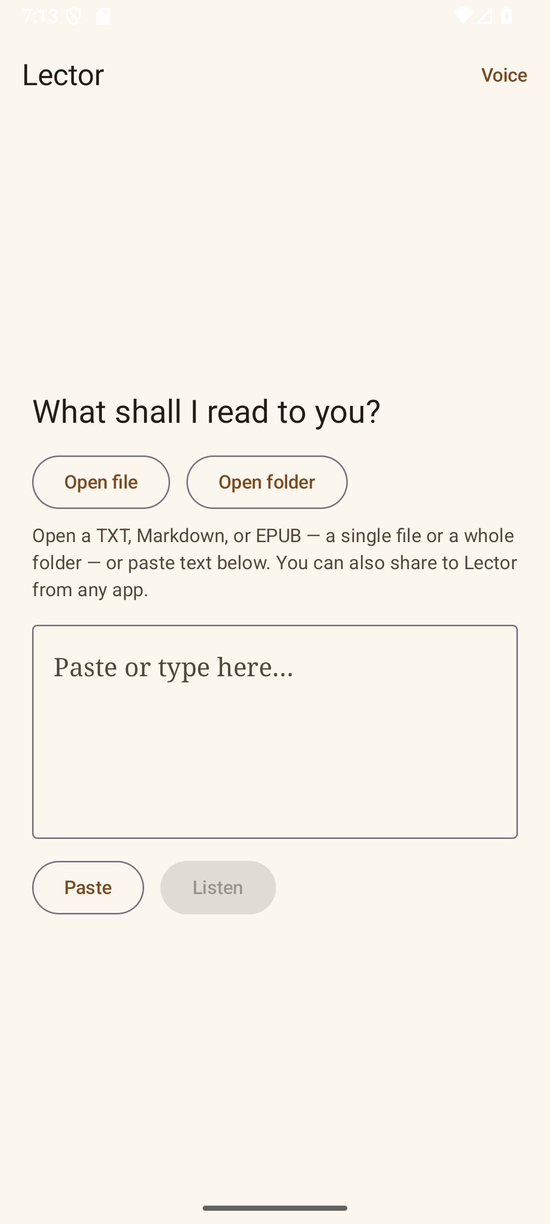 Screenshot of Lector