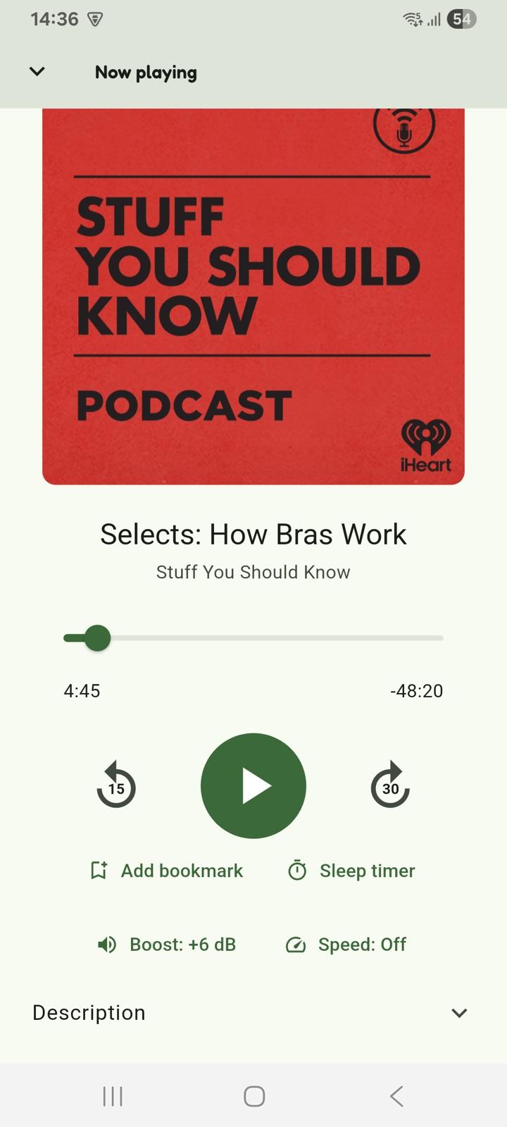 Screenshot of AA-AuralListen Podcatcher