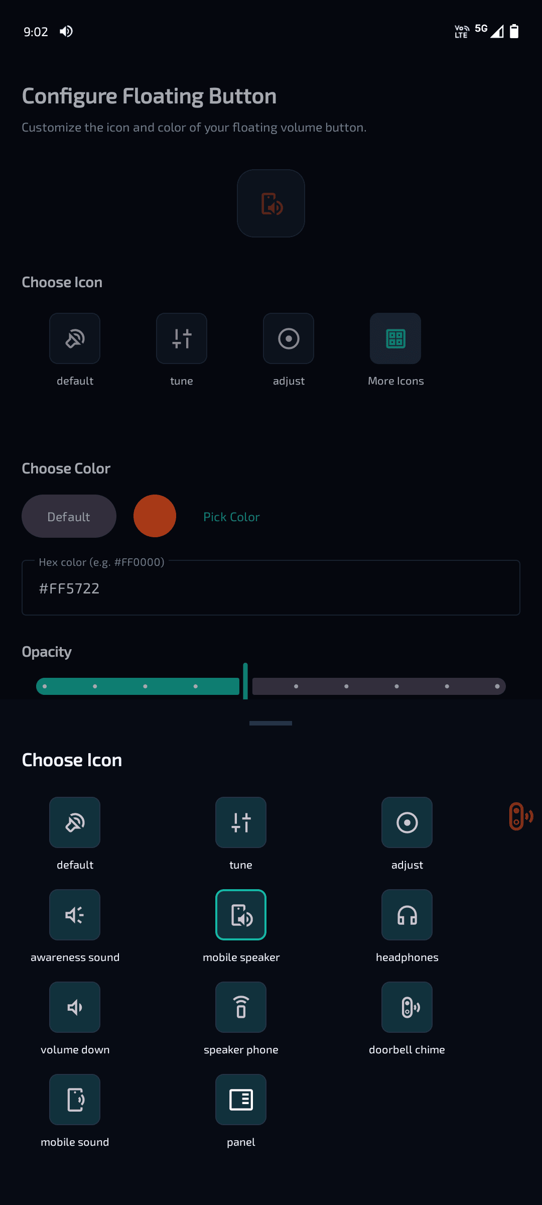 Screenshot of Dhwani - Volume Control