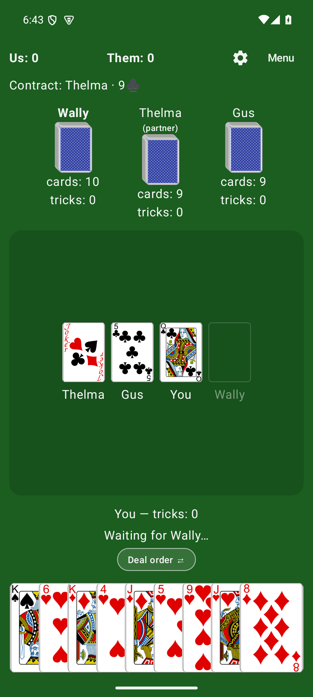 Screenshot of 500 - Card game