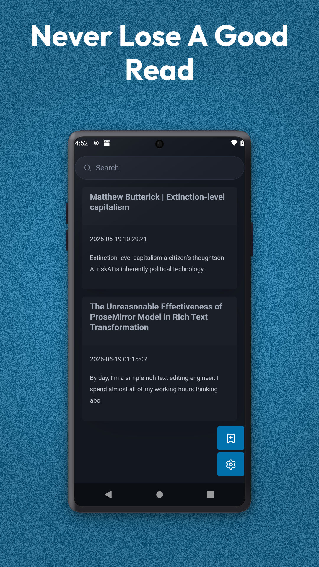 Screenshot of Read Later