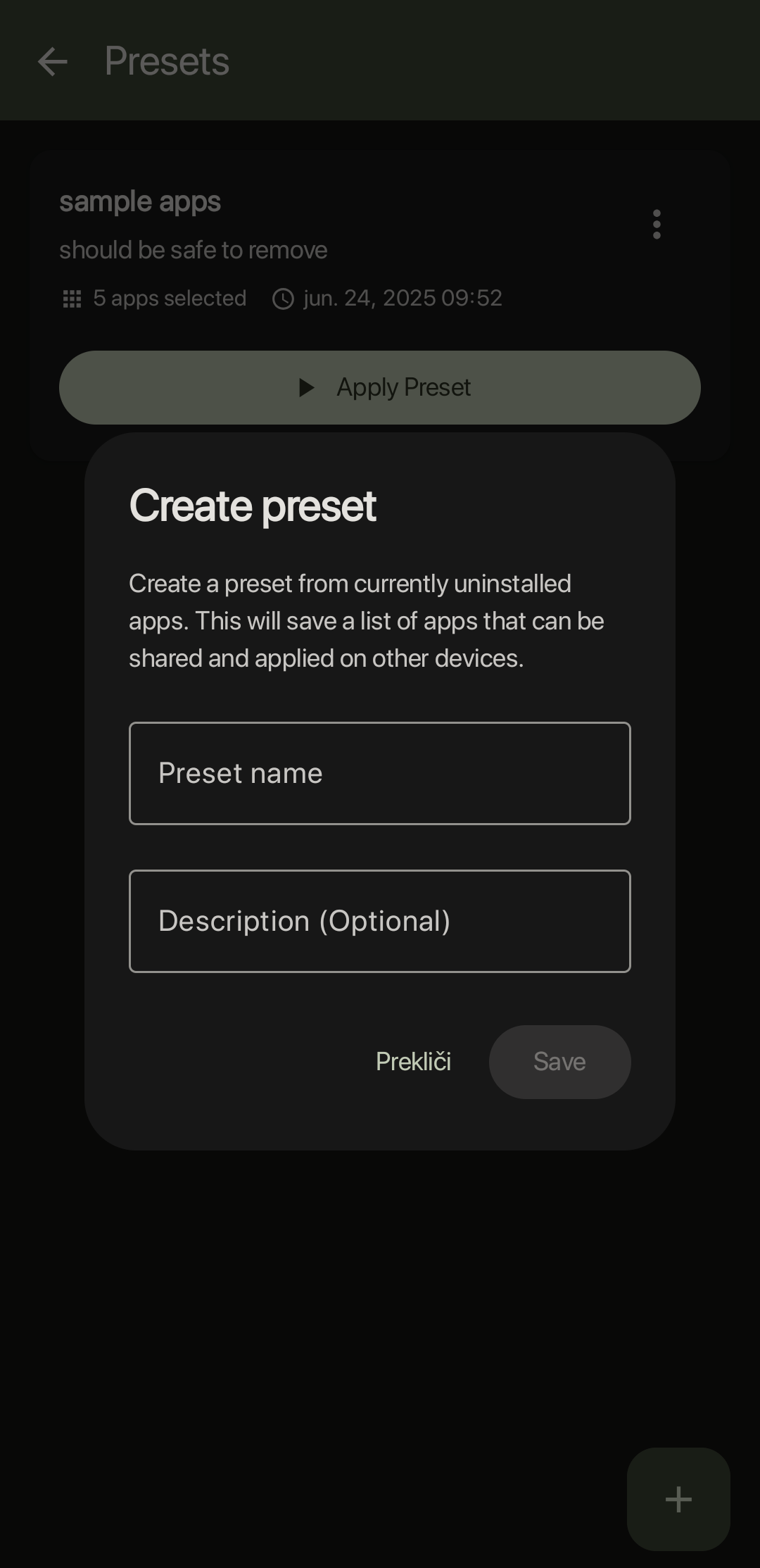 Screenshot of Canta