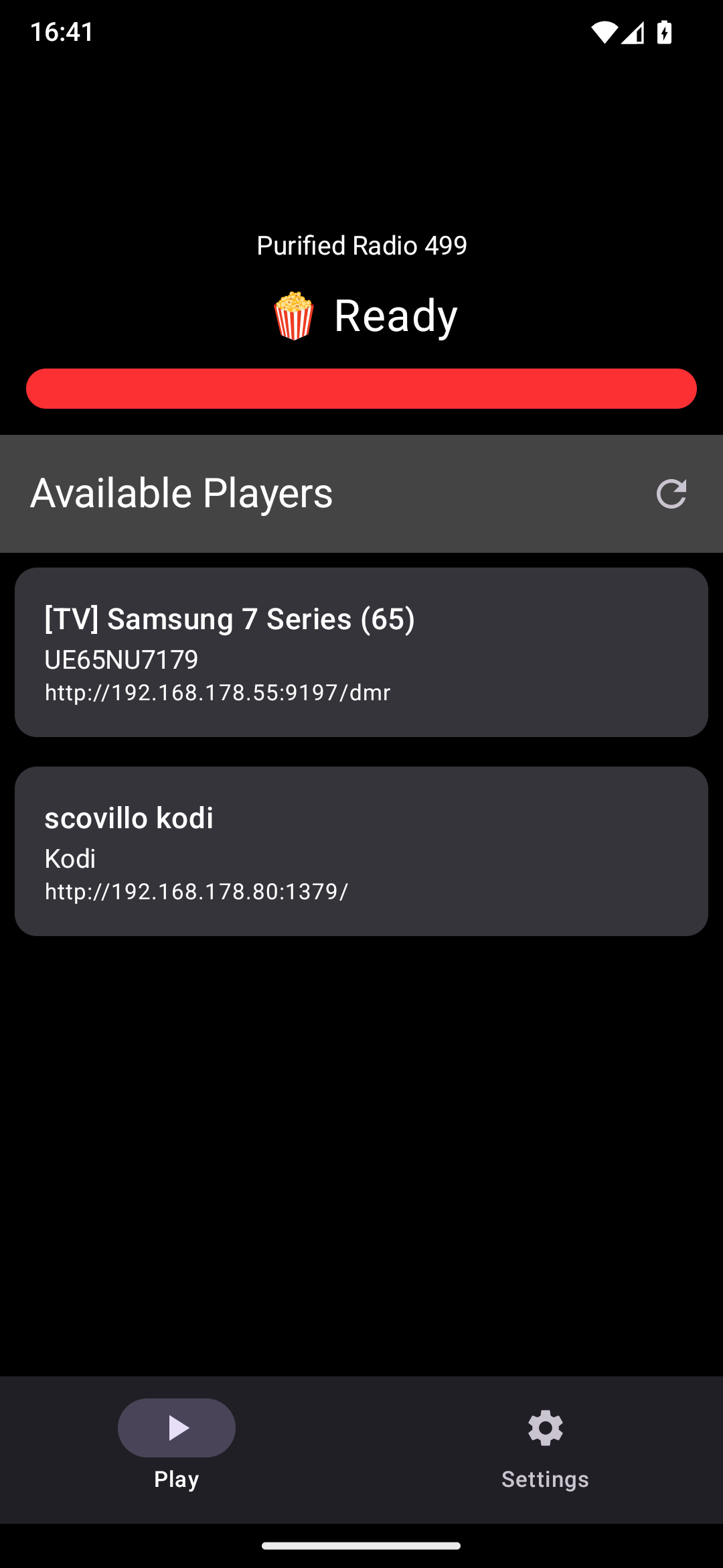 Screenshot of PlayOnDlna