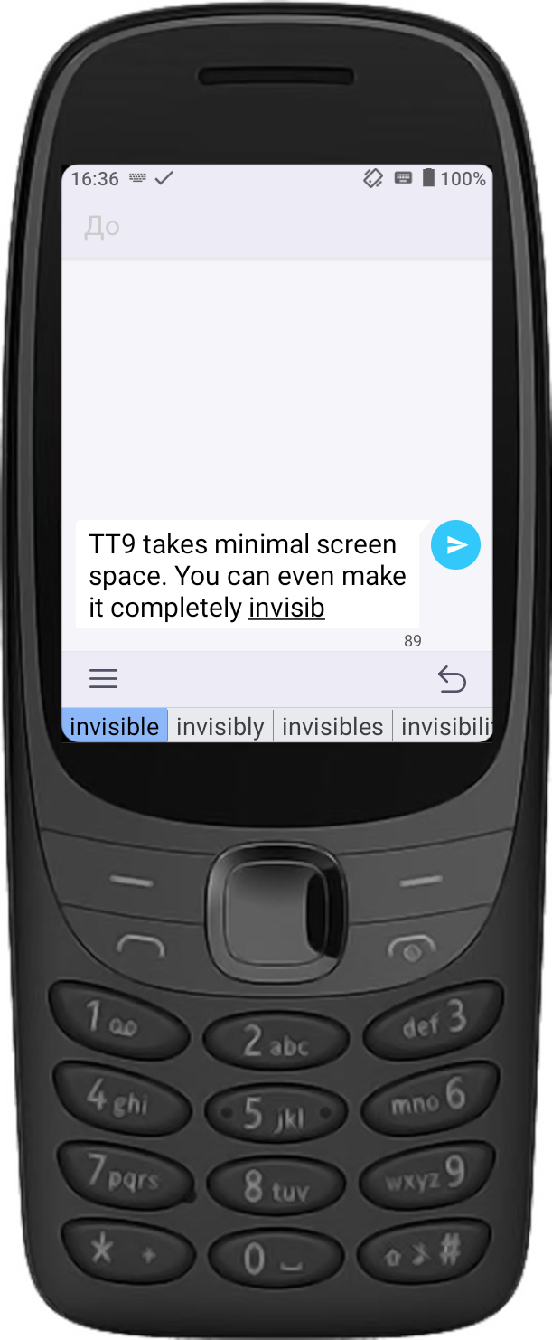 Screenshot of Traditional T9