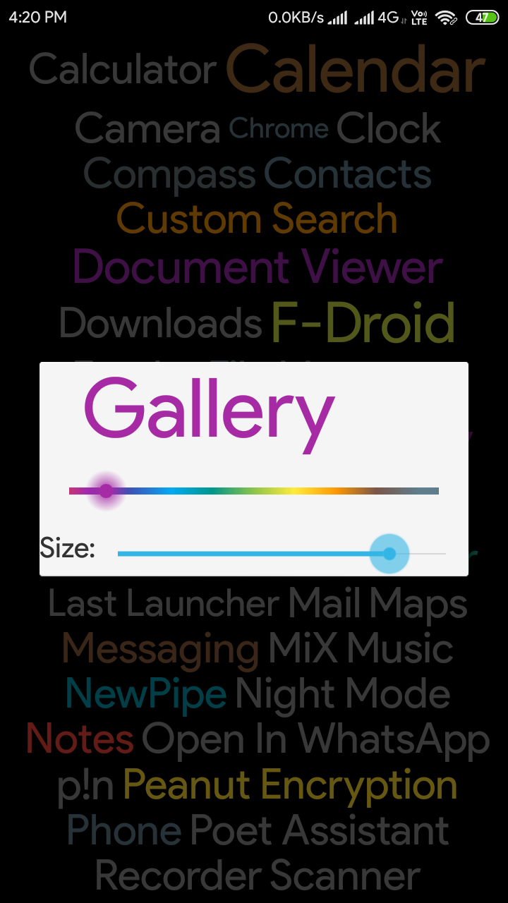 Screenshot of Last Launcher