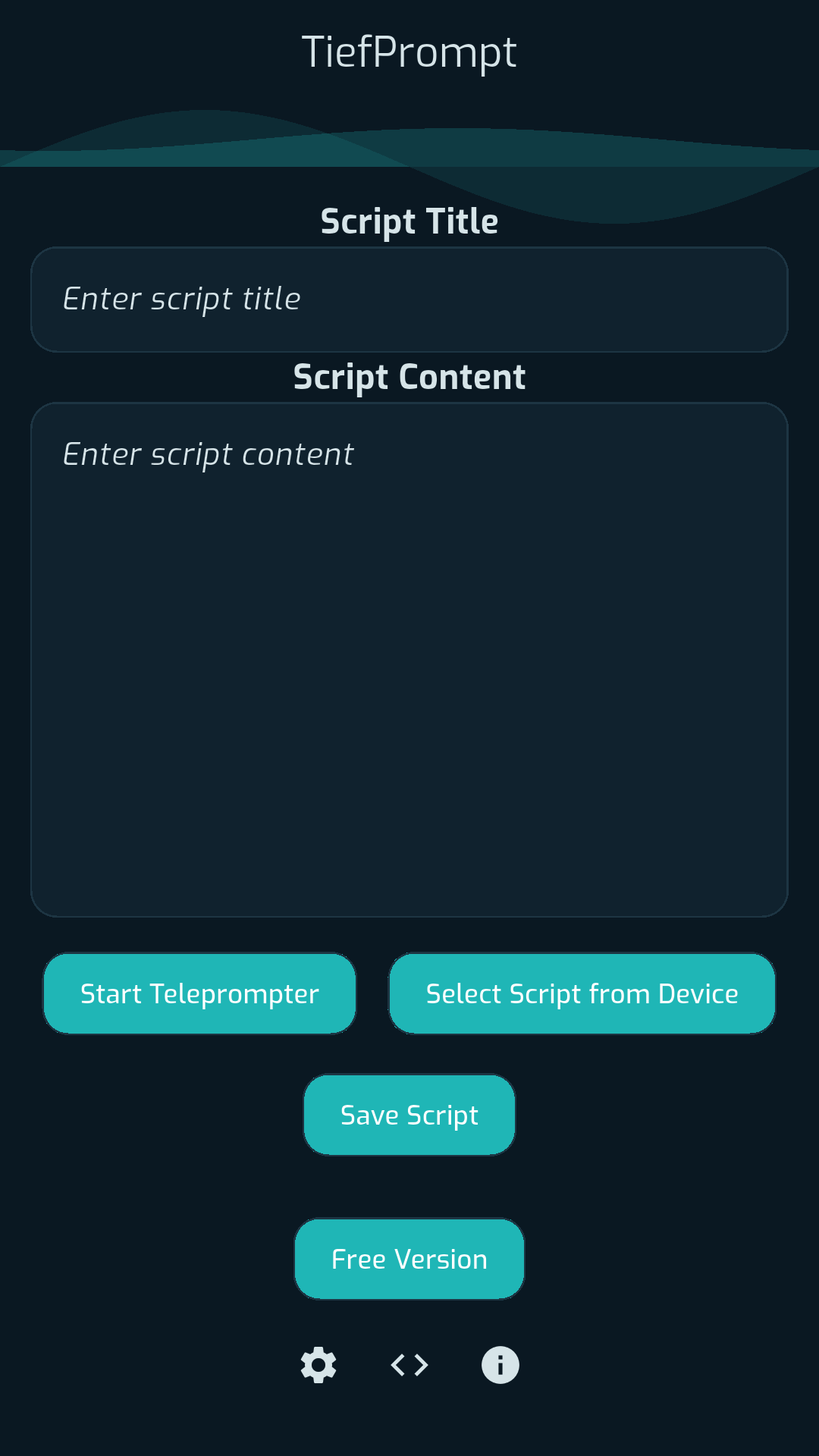 Screenshot of tiefprompt