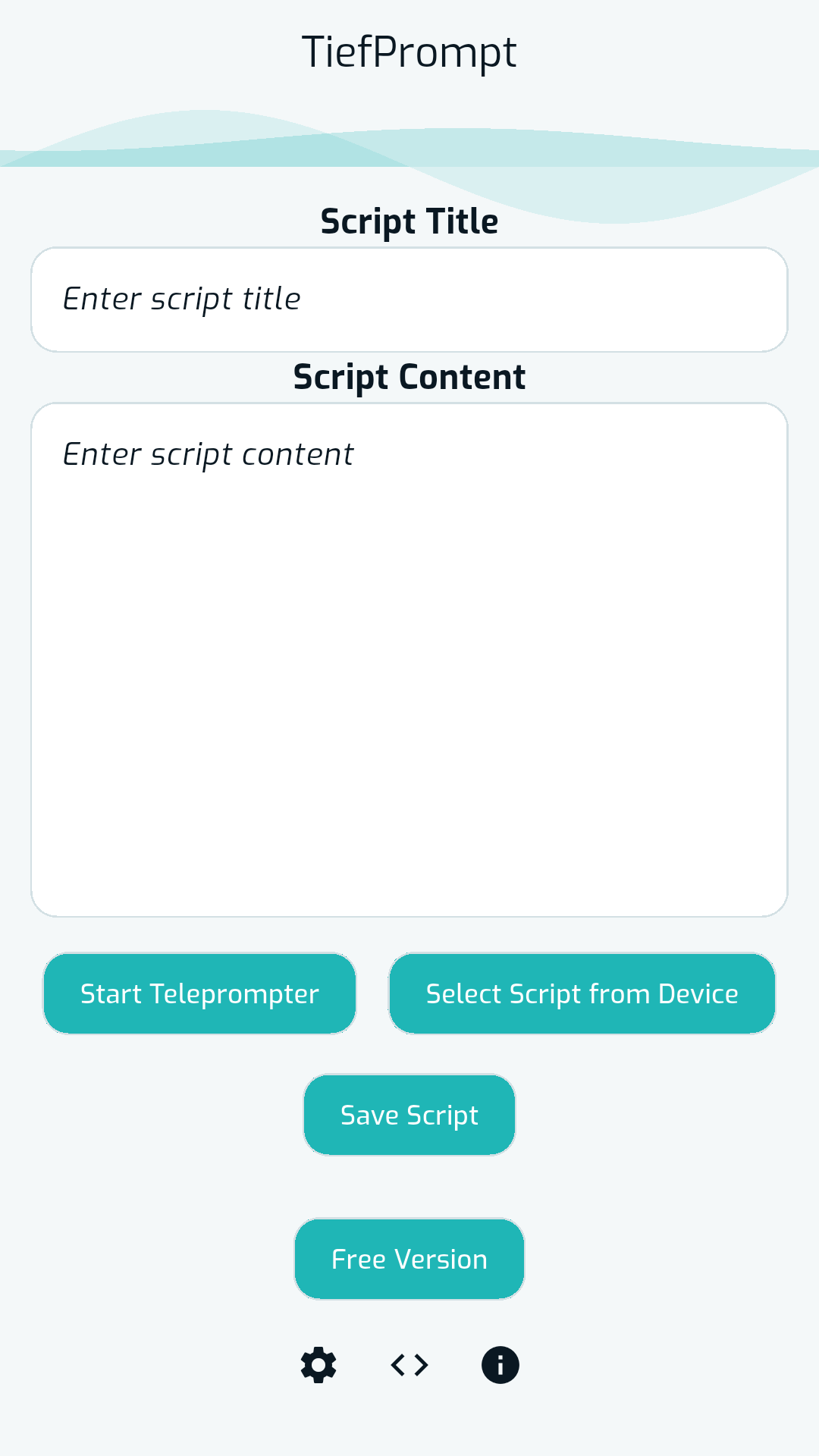 Screenshot of tiefprompt