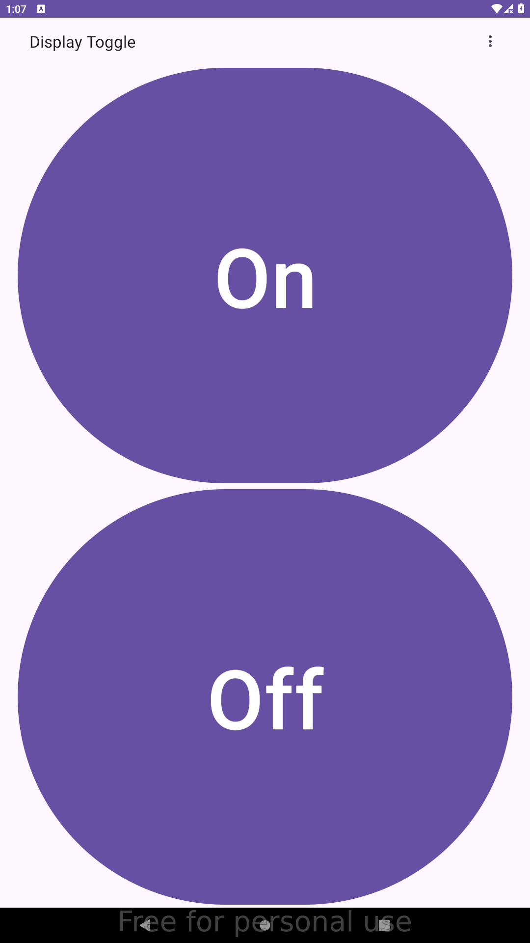 Screenshot of Display Toggle