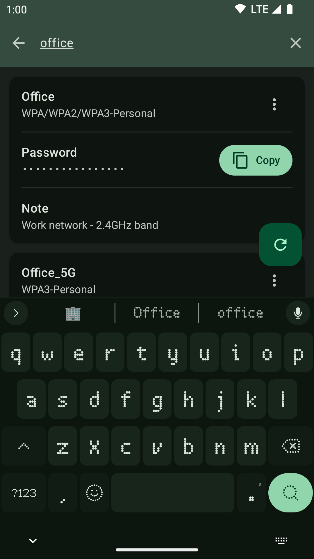 Screenshot of WiFi Password Manager