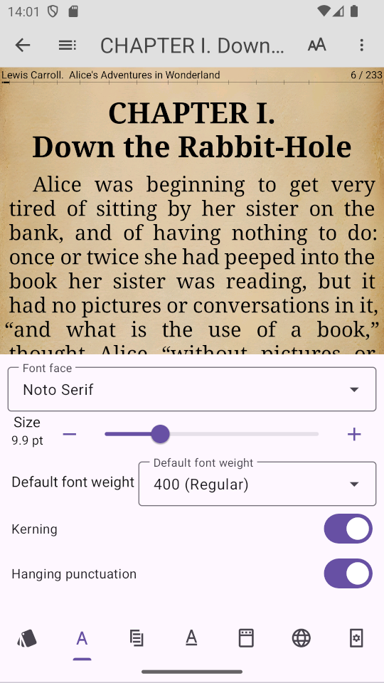 Screenshot of LxReader