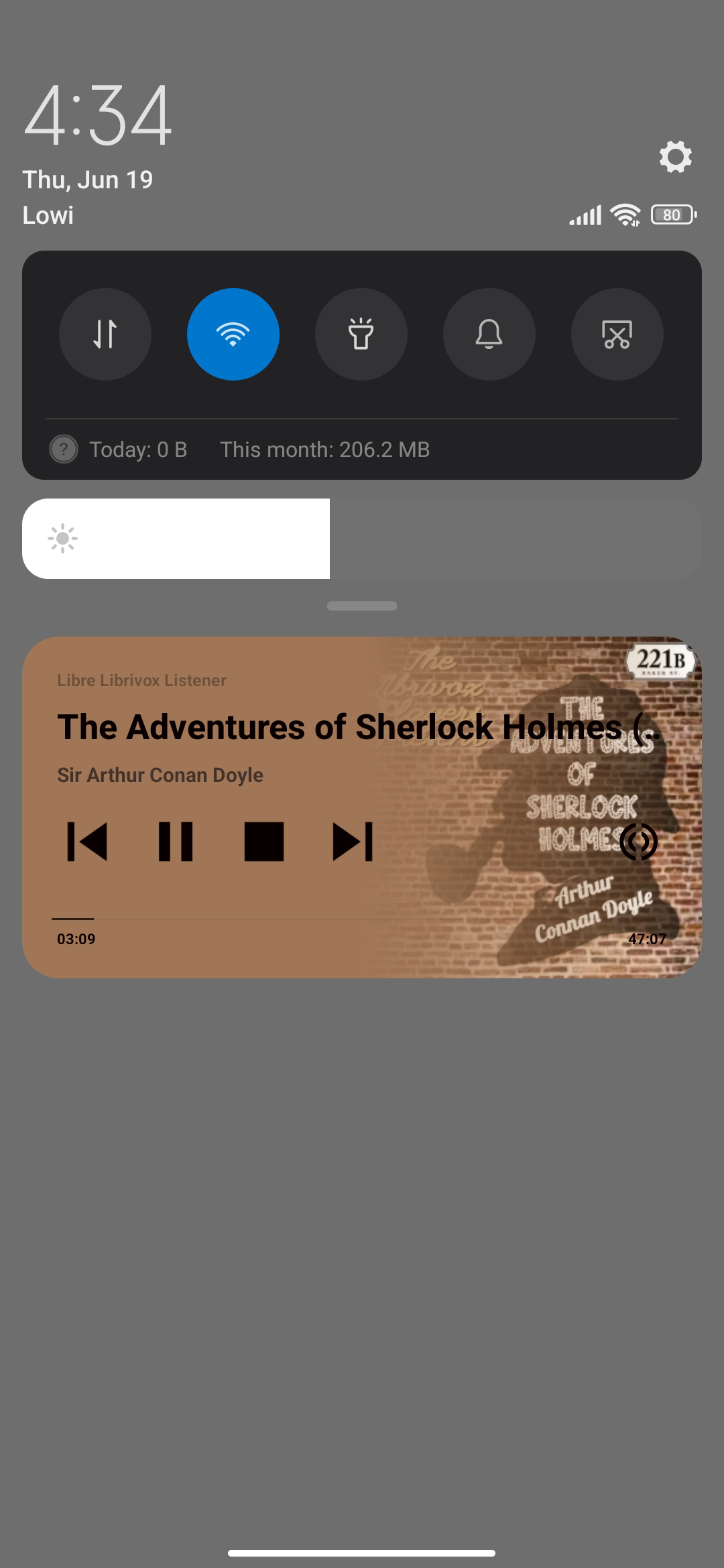 Screenshot of Libre Librivox listener