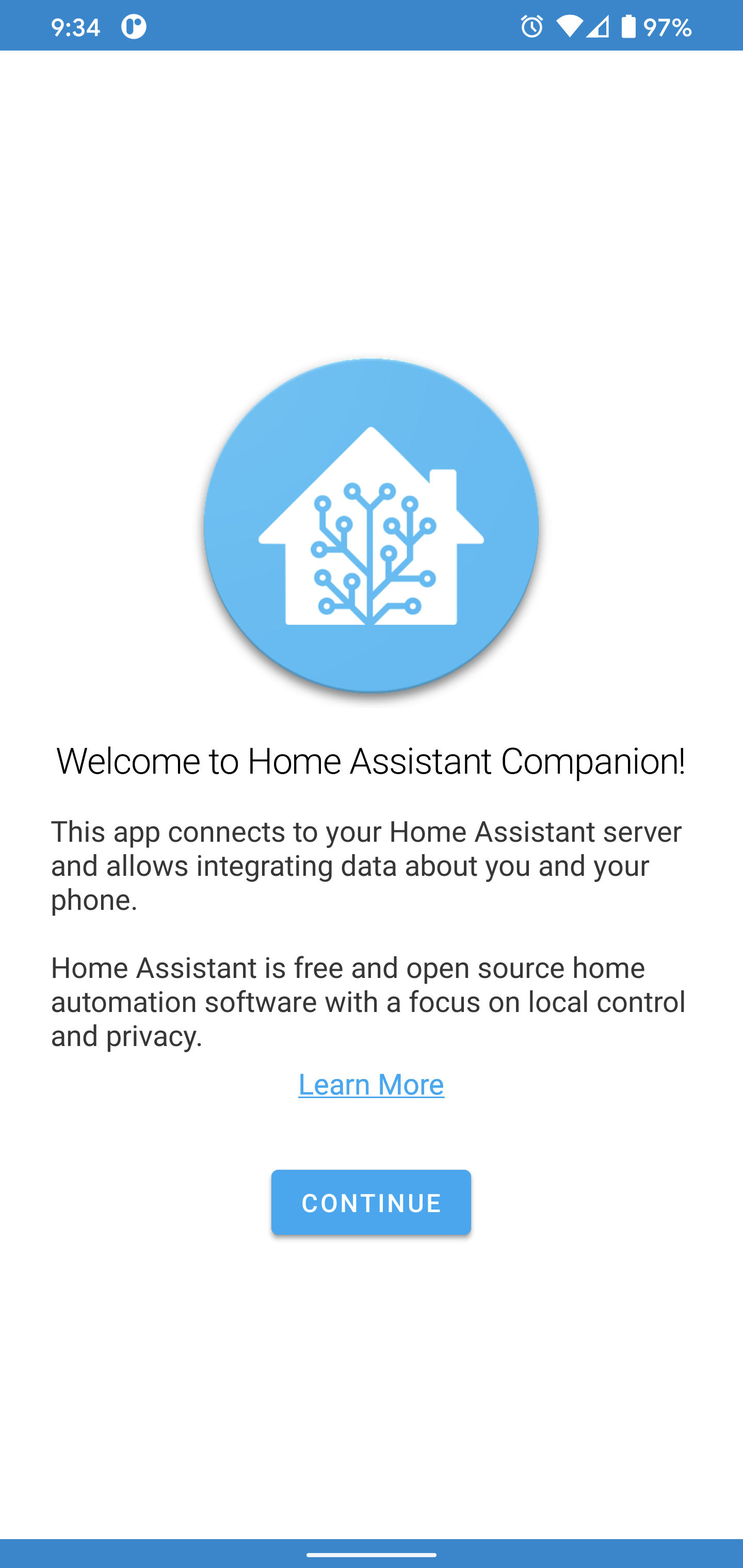 Screenshot of Home Assistant