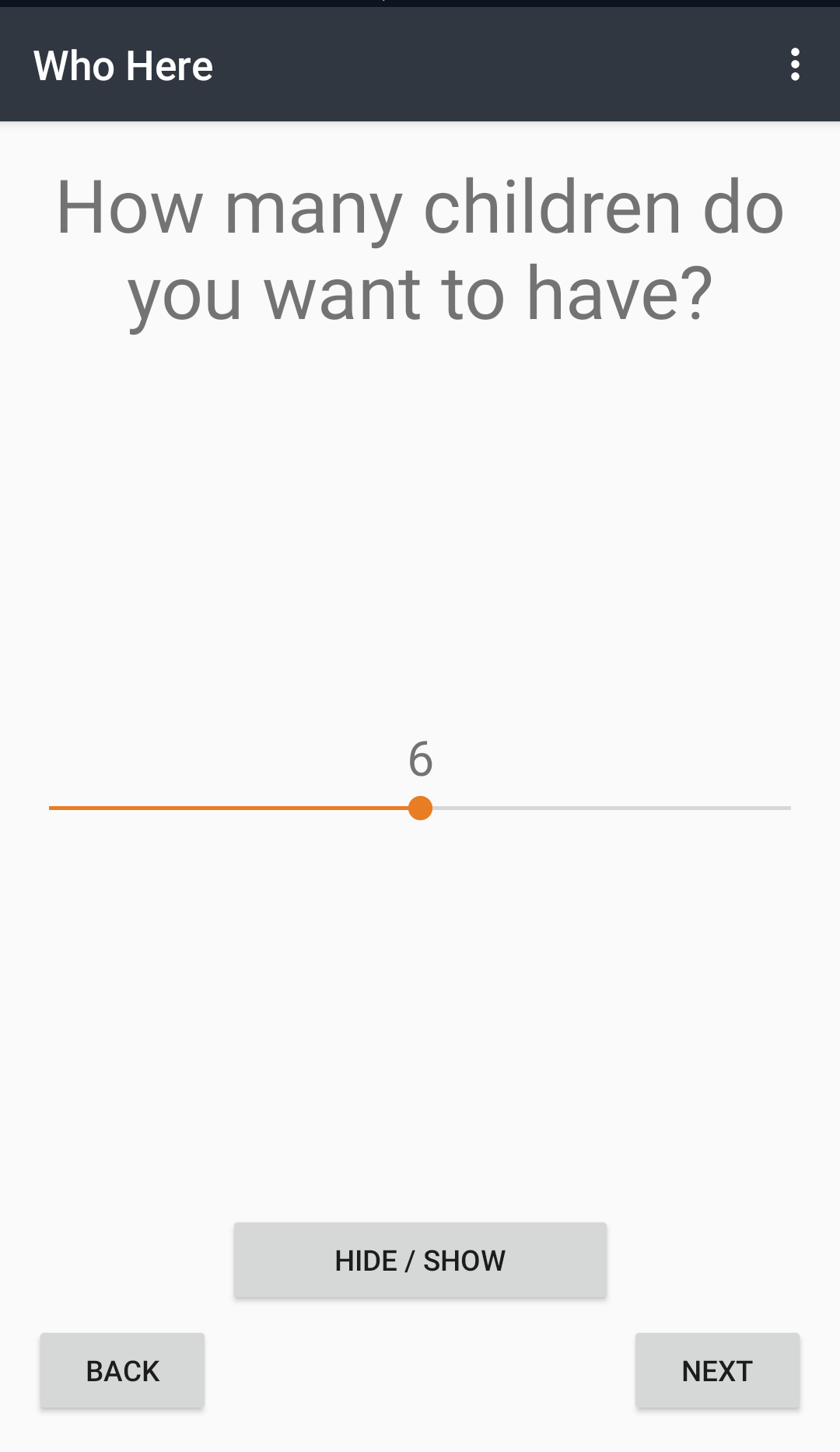 Screenshot of Who Here