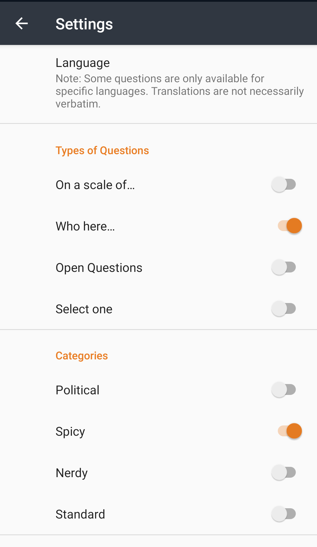 Screenshot of Who Here