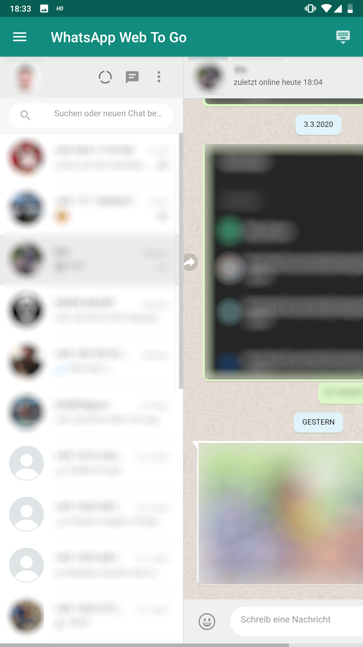 Screenshot of Whatsapp Web To Go - Mobile Client for Whatsapp We