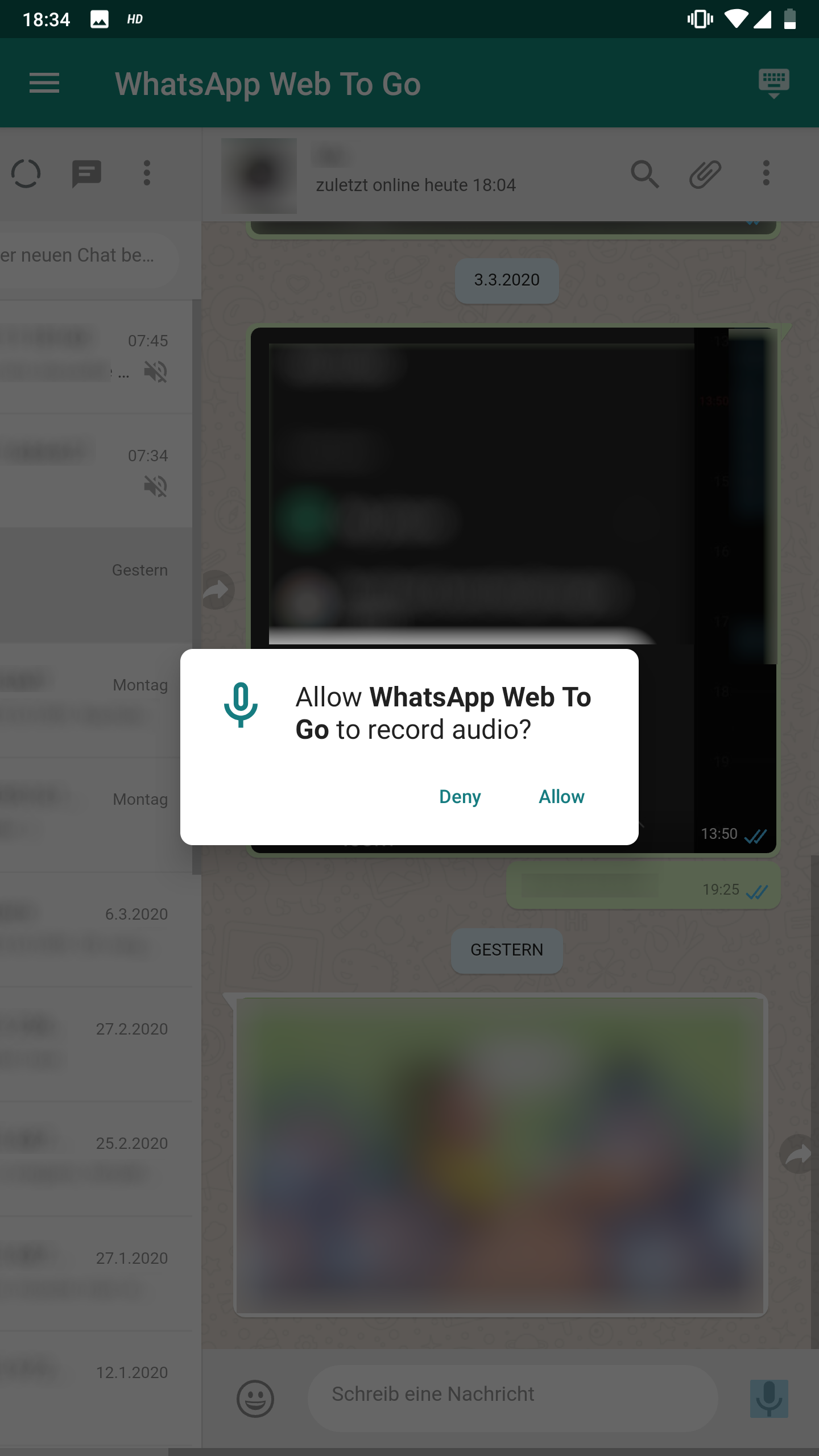 Screenshot of Whatsapp Web To Go - Mobile Client for Whatsapp We
