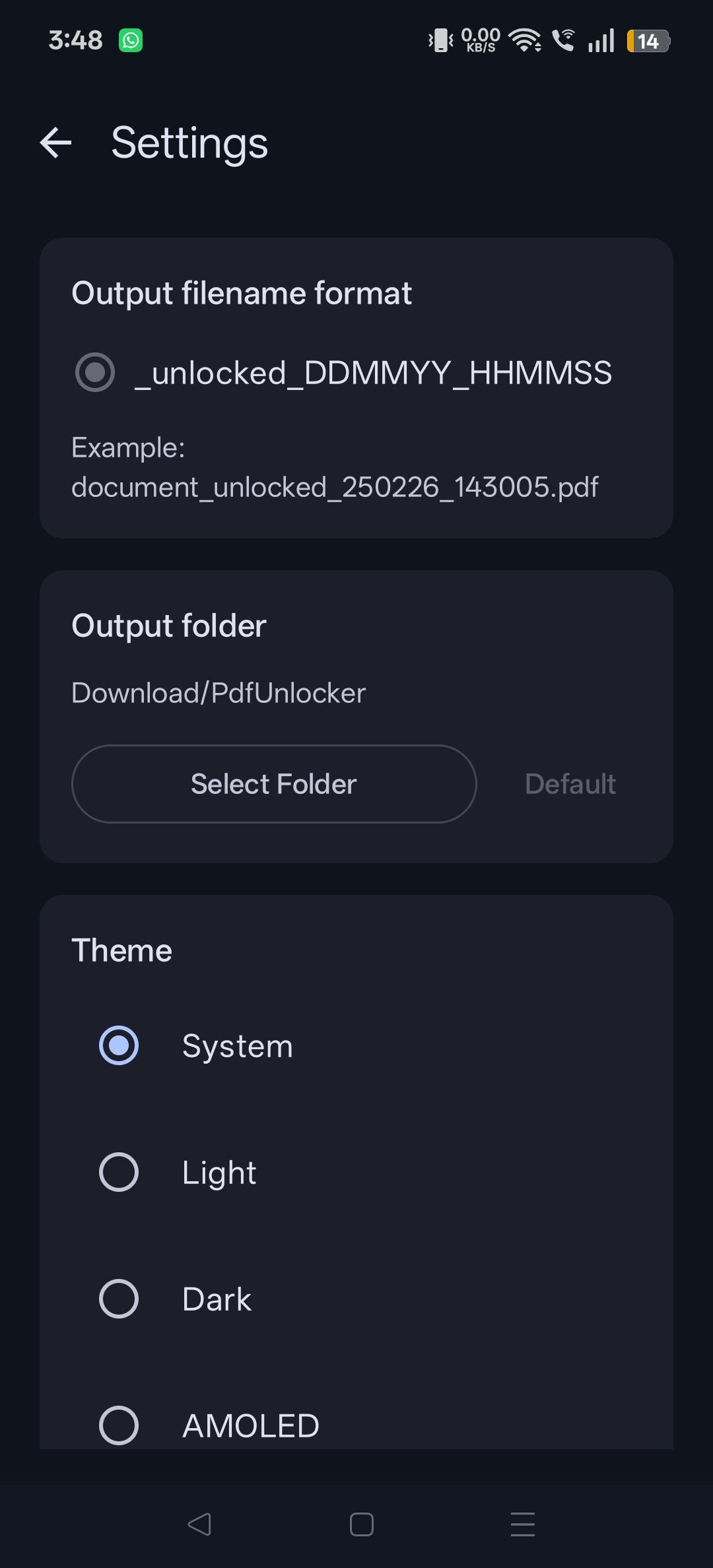 Screenshot of PDF Unlocker