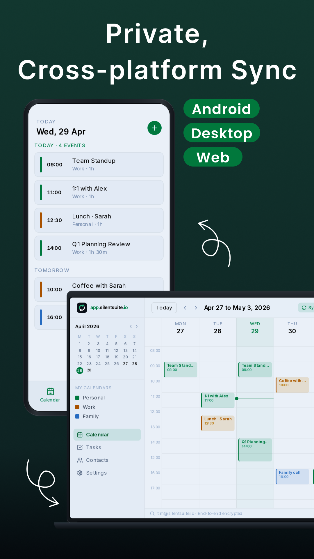 Screenshot of SilentSuite - Secure Data Sync