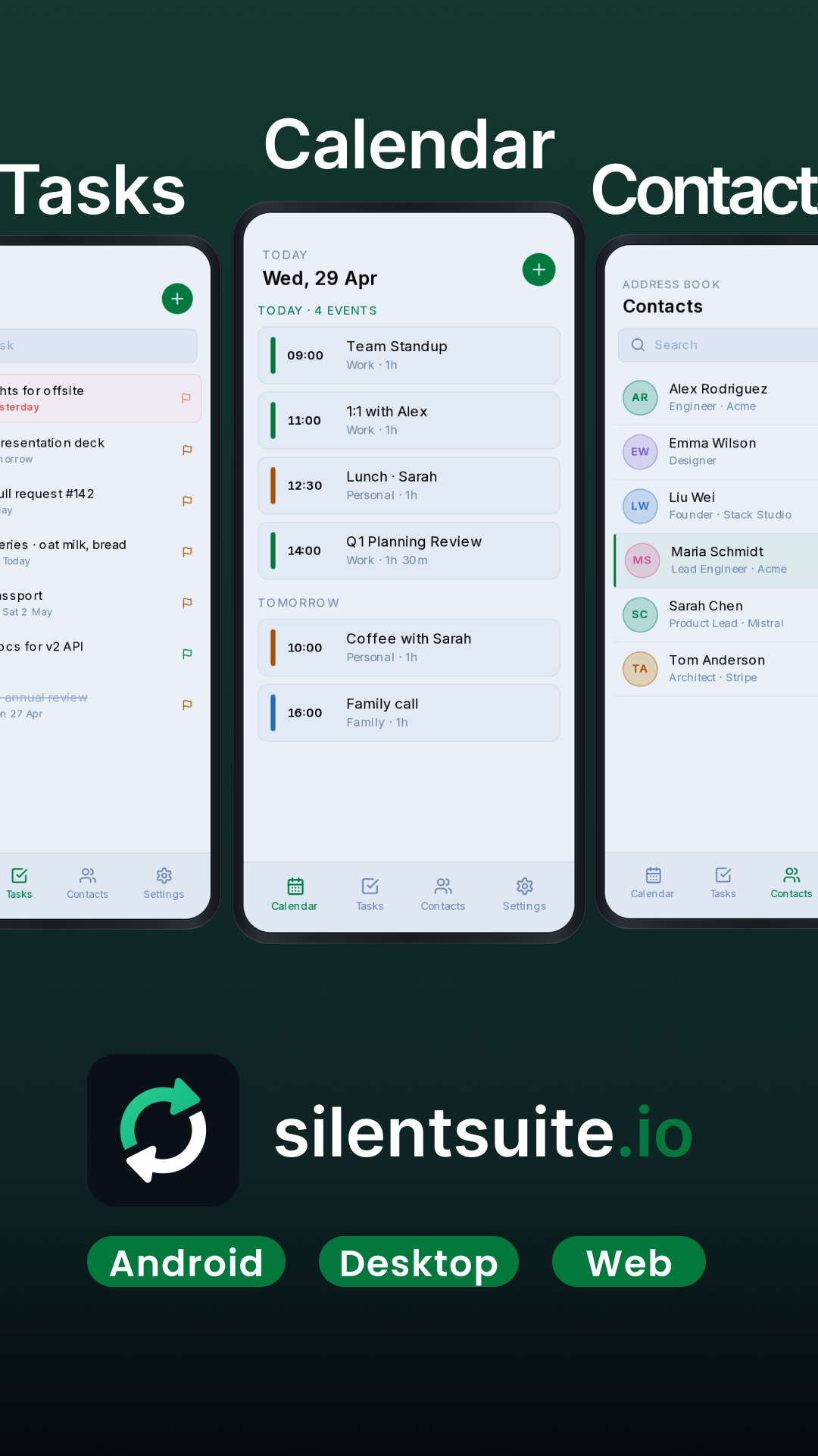 Screenshot of SilentSuite - Secure Data Sync
