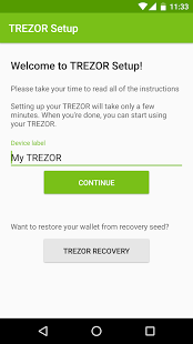 Screenshot of Trezor Manager