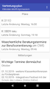 Screenshot of Vertretungsplan.io - free substitution plan App