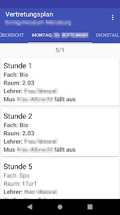Screenshot of Vertretungsplan.io - free substitution plan App