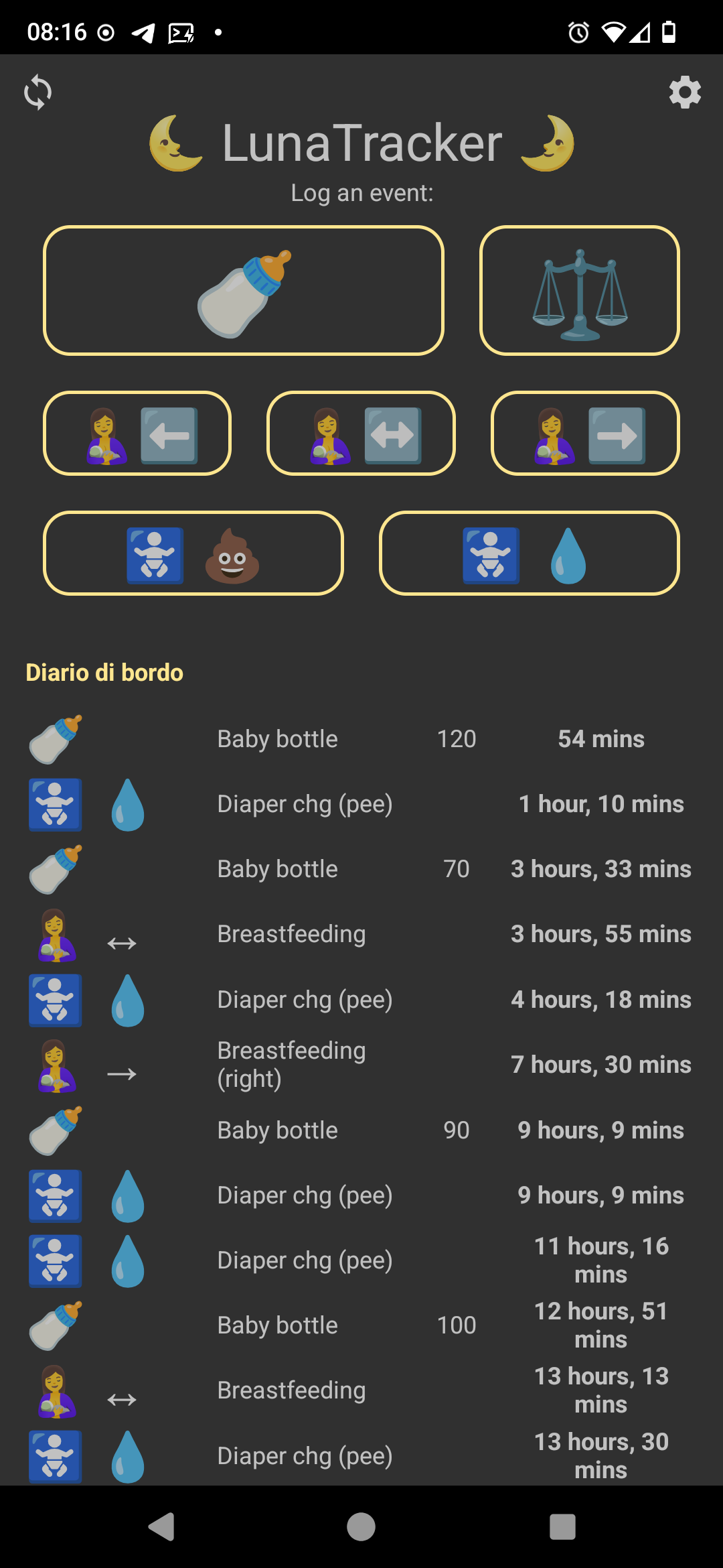 Screenshot of LunaTracker