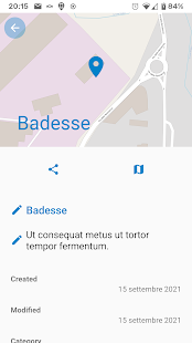Screenshot of Nextcloud Maps Geobookmarks