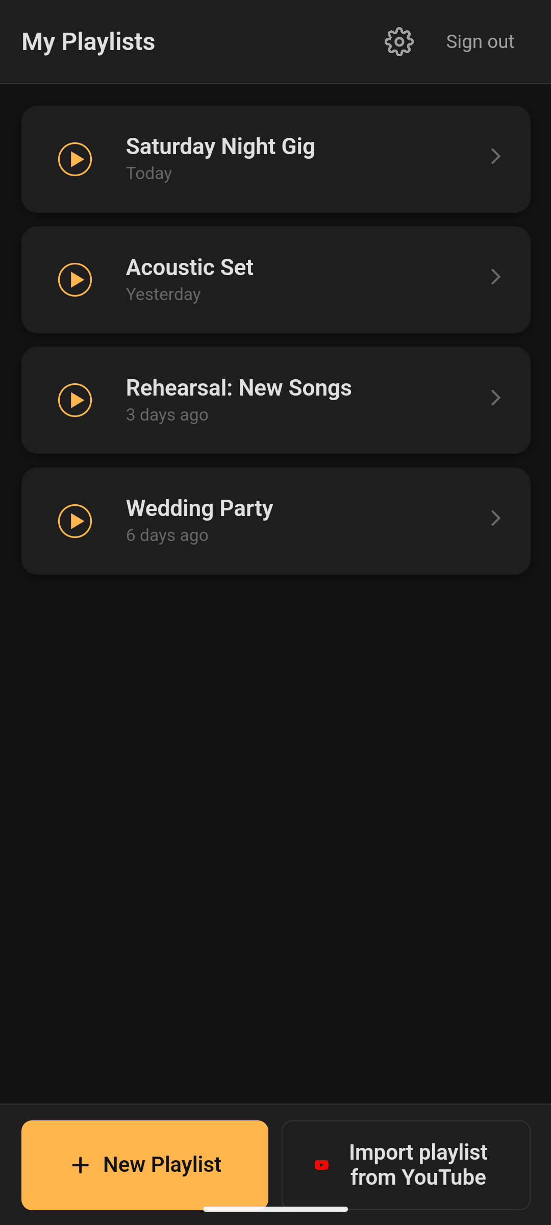 Screenshot of LiveTempo