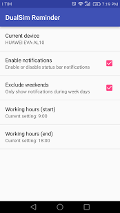 Screenshot of DualSim Reminder