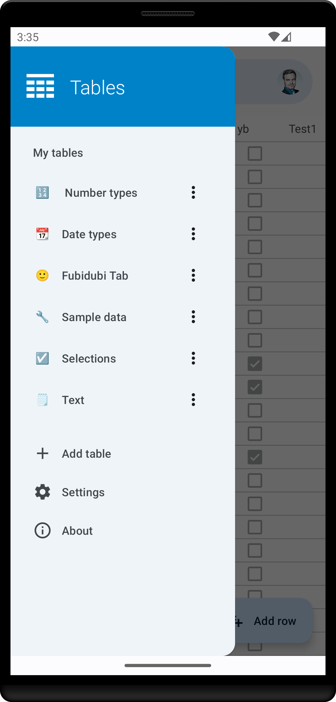 Screenshot of Nextcloud Tables