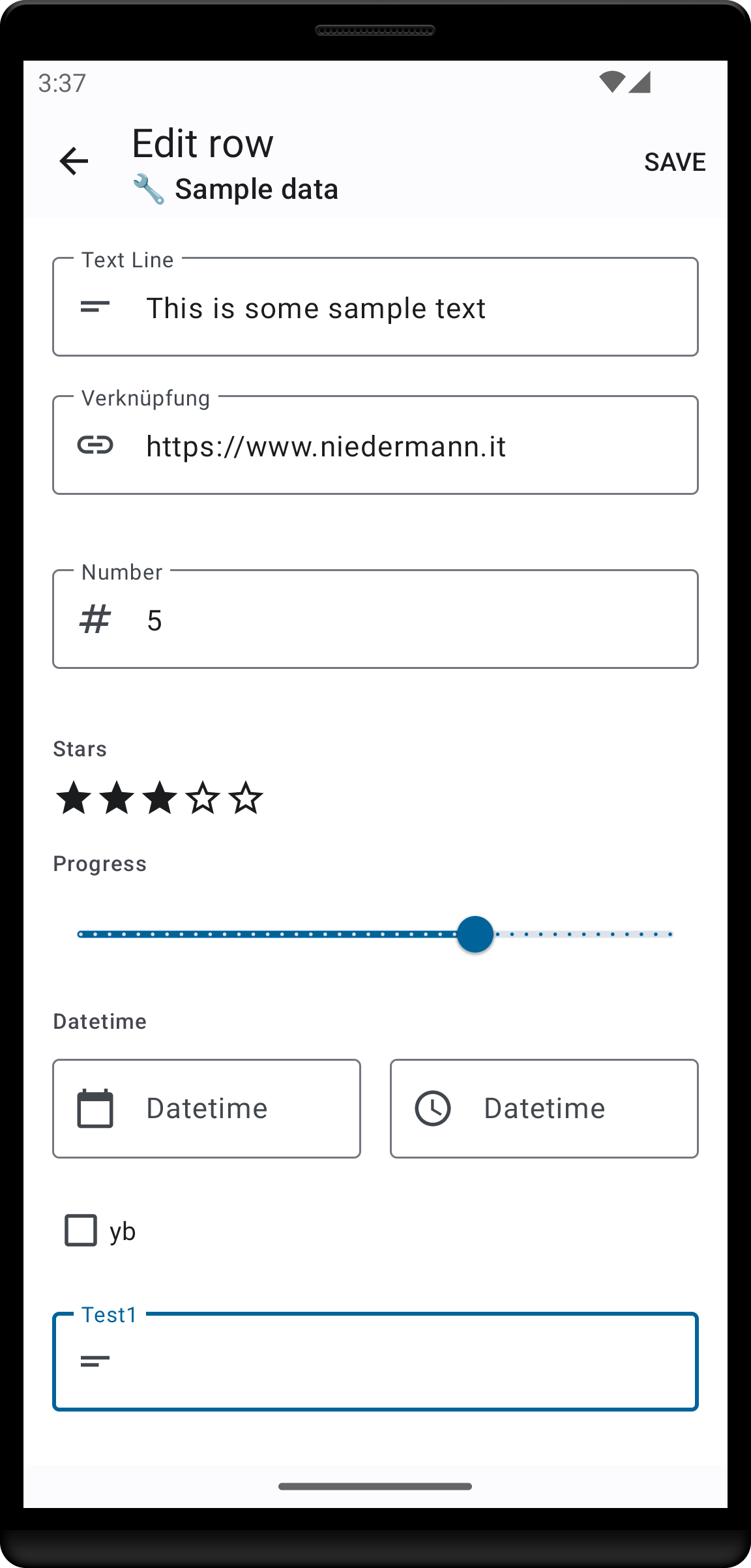 Screenshot of Nextcloud Tables