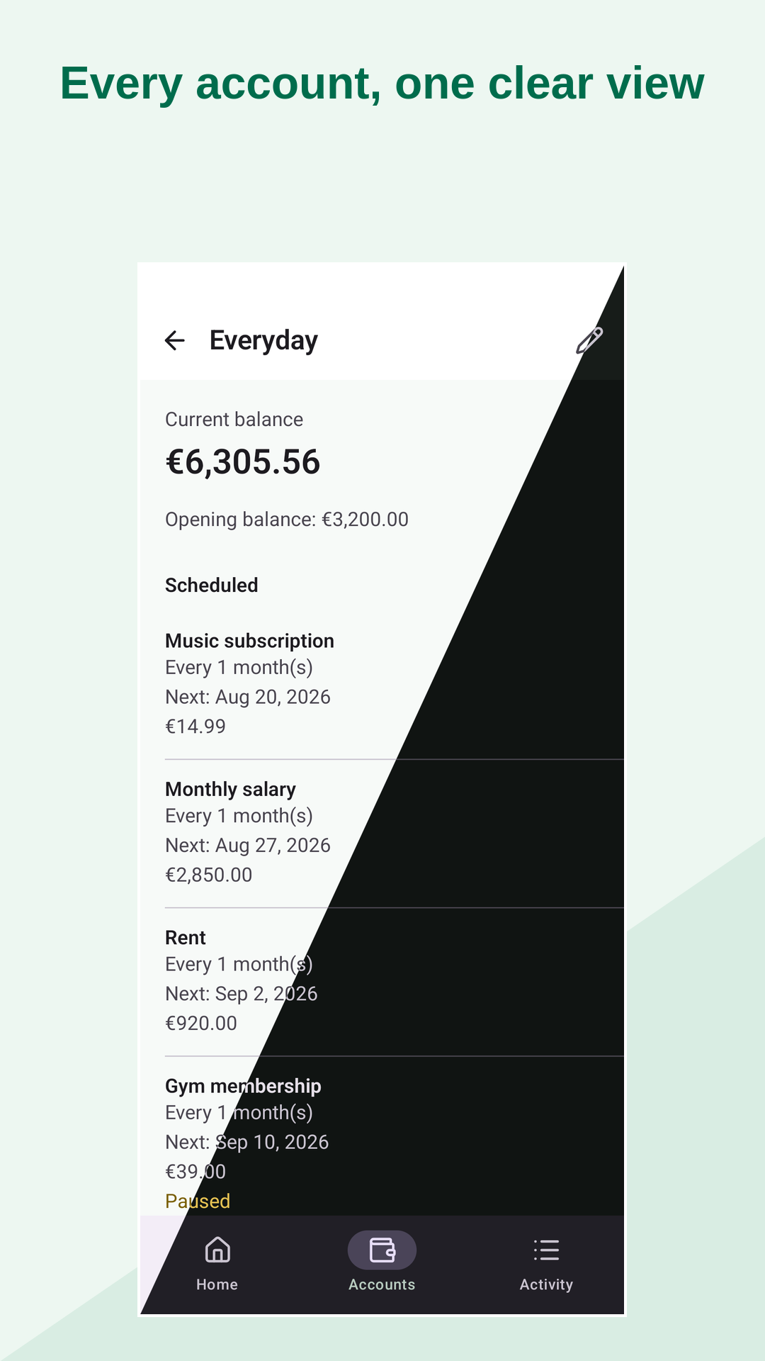 Screenshot of Denaro