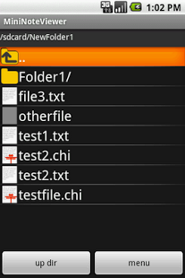 Screenshot of miniNoteViewer