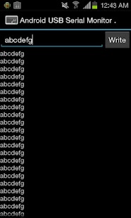 Screenshot of Android USB Serial Monitor Lite