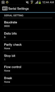Screenshot of Android USB Serial Monitor Lite