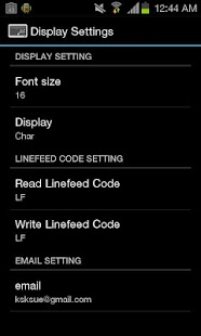 Screenshot of Android USB Serial Monitor Lite