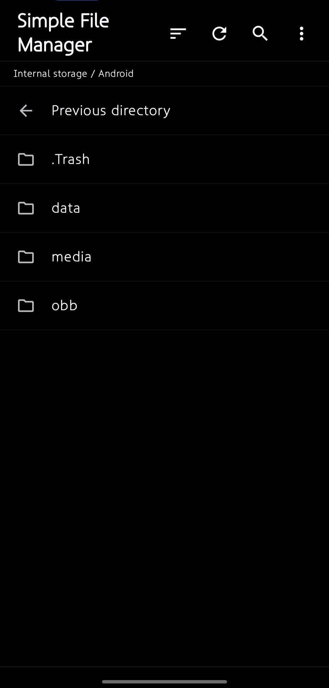 Screenshot of Simple File Manager