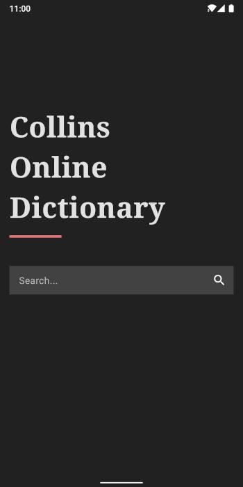 Screenshot of CollinsDictionary